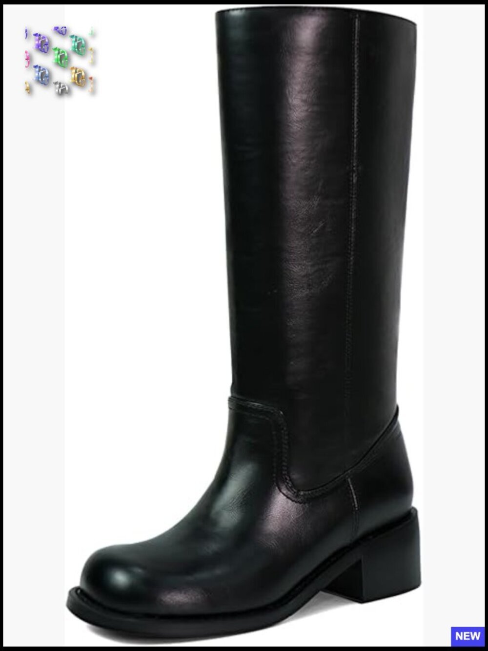 Knee High Boots Square Toe Chunky Block Heel Low Heel Womens Boots Comfortable